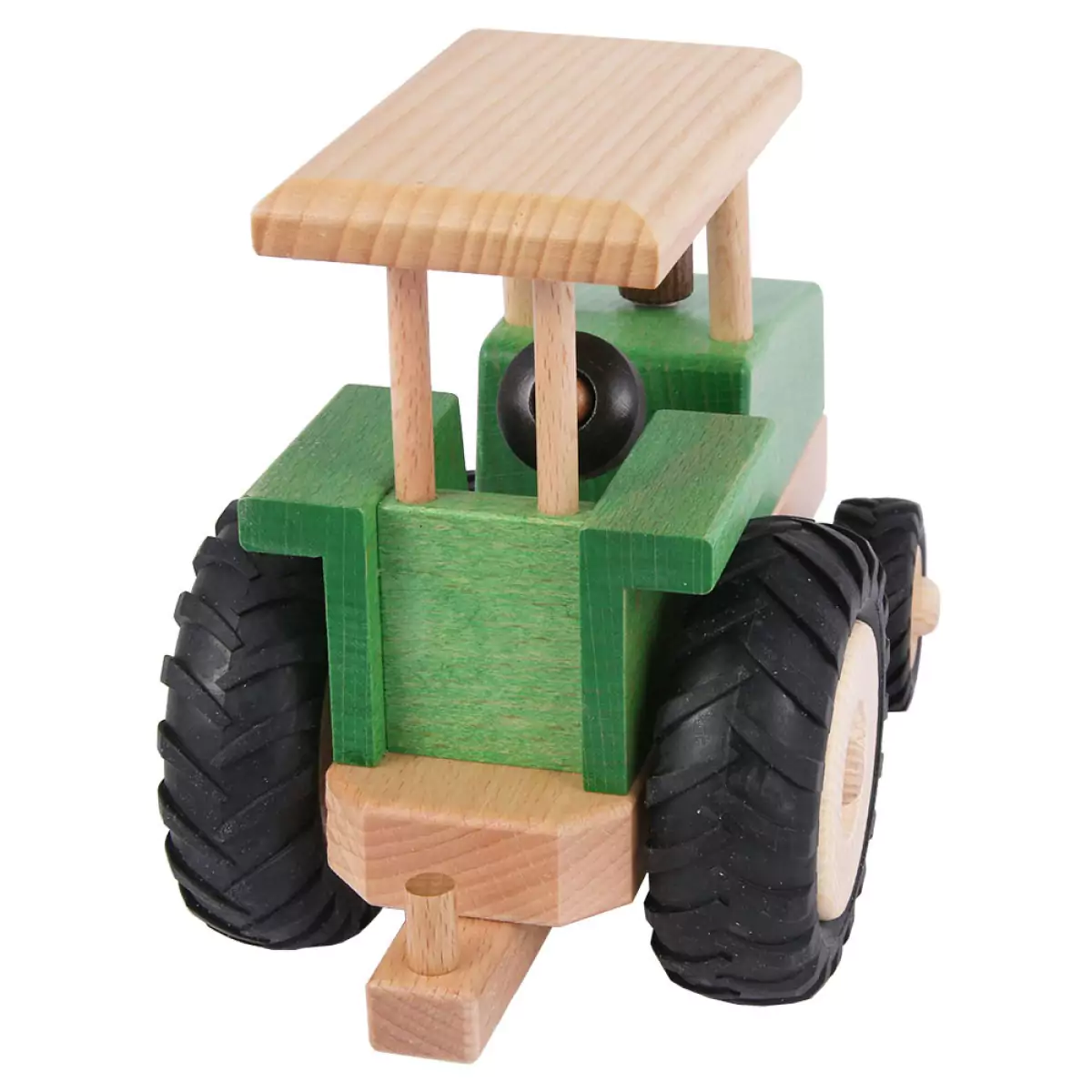 Anhänger kippbar Beck Traktor aus Holz grün lenkbar ink 10001 / 10002 