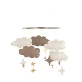 Baby Bello Filz-Mobile Fantasy Clouds Wolken Mobile in Rose Glow - Holzspielzeug Profi