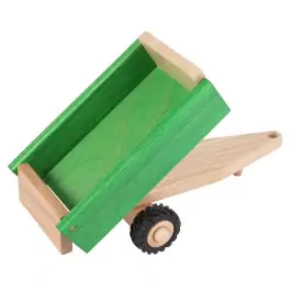 Beck Anhänger zum Kippen mit Gummirädern: kippbare Ladefläche - Holzspielzeug Profi