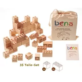 bena Holzbausteine STARTER Set (35 Teile) - Holzspielzeug Profi