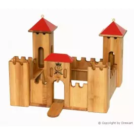 Drewart Kleines Schloss mit rotem Dach - Holzspielzeug Profi