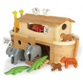 EverEarth Arche Noah groß mit 14 Tieren - Holzspielzeug Profi
