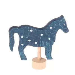 GRIMM´S Stecker blaues Pferd - Holzspielzeug Profi