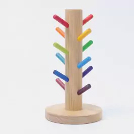 GRIMM´S Sortierhilfe Bauringe Regenbogen - Holzspielzeug Profi