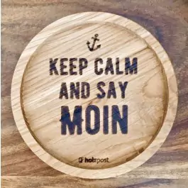 Holzpost® Untersetzer Bierdeckel "Keep calm and say Moin" - Holzspielzeug Profi