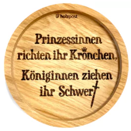 Holzpost® Untersetzer Bierdeckel "Prinzessinnen" - Holzspielzeug Profi