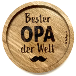 Holzpost® Untersetzer Bierdeckel "Bester OPA der Welt" - Holzspielzeug Profi