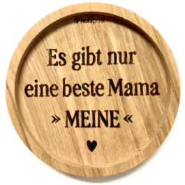 Holzpost® Untersetzer Bierdeckel "Es gibt nur eine beste Mama - MEINE" - Holzspielzeug Profi