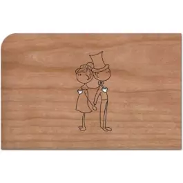 Holzpost Grußkarte "Hochzeitspaar" - Holzspielzeug Profi