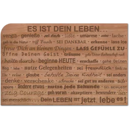 Holzpost Grußkarte "Dein Leben": Vorderseite - Holzspielzeug Profi