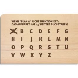 Holzpost Postkarte "Plan A" - Holzspielzeug Profi