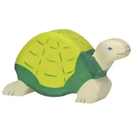 Holztiger grüne Schildkröte - Holzspielzeug Profi