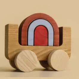 MinMin Copenhagen Rainbow Car - Holzspielzeug Profi