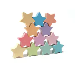 OCAMORA Sterne Set pastell Estrellas Pastel - Holzspielzeug Profi