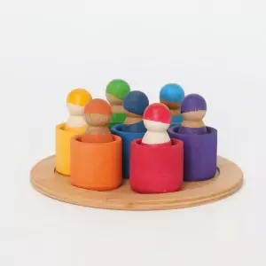 GRIMM´S Regenbogenbande 7 Freunde - Holzspielzeug Profi