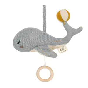 Baby Bello Spieluhr Musik Mobile Wally the Whale- in Delicate Blue - Holzspielzeug Profi