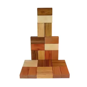 BAUSPIEL Holzliebhaberset (24 Teile) - Holzspielzeug Profi