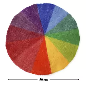 BAUSPIEL Kleiner Farbenkreis aus Filz: Durchmesser ca. 50 cm  - Holzspielzeug Profi