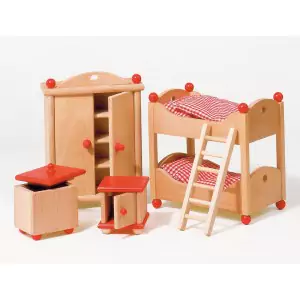 Puppenmöbel Kinderzimmer rustikal