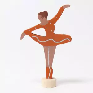 GRIMM´S Stecker Ballerina Orangenblüte dunkel - Holzspielzeug Profi