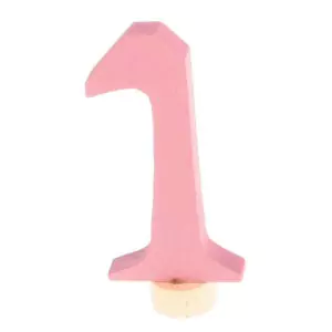 GRIMM´S Zahlenstecker 1 rosa - Holzspielzeug Profi