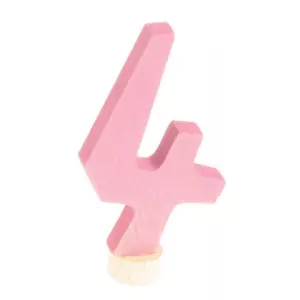 GRIMM´S Zahlenstecker 4 rosa - Holzspielzeug Profi