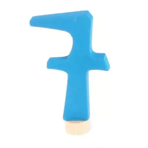 GRIMM´S Zahlenstecker 7 in blau - Holzspielzeug Profi