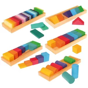 GRIMM´S Bauset Formen & Farben Set 1- Holzspielzeug Profi