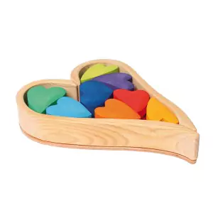 GRIMM´S Regenbogen-Herzen - Holzspielzeug Profi