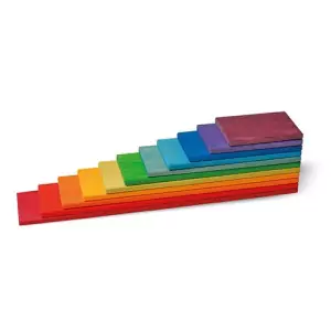 GRIMM´S Bauplatten Regenbogen- Holzspielzeug Profi