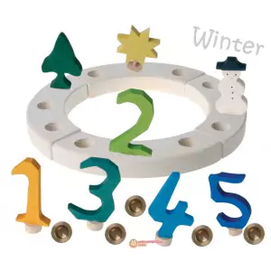 GRIMM´S Geburtstagsdeko Kleiner Ring Winter weiß - Holzspielzeug Profi