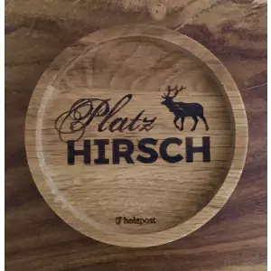 Holzpost® Untersetzer Bierdeckel "PlatzHirsch" - Holzspielzeug Profi