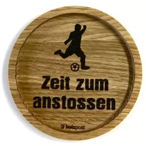 Holzpost® Untersetzer Bierdeckel "anstossen" - Holzspielzeug Profi