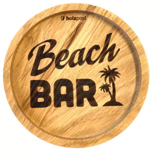 Holzpost® Untersetzer Bierdeckel "Beach Bar" - Holzspielzeug Profi