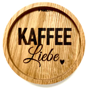 Holzpost® Untersetzer Bierdeckel "Kaffee Liebe" - Holzspielzeug Profi