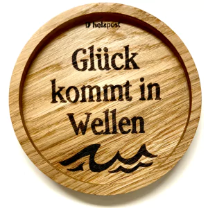 Holzpost® Untersetzer Bierdeckel "Wellen" - Holzspielzeug Profi