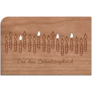 Holzpost Grußkarte "Kerzen für das Geburtstagskind"  - Holzspielzeug Profi