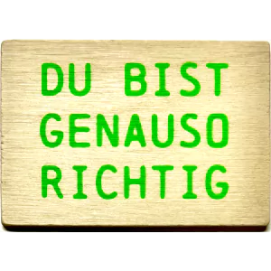 Holzpost® Magnet "Genauso" - Holzspielzeug Profi