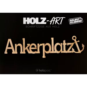 Holzpost® Holz Art Schriftzug Ankerplatz - Holzspielzeug Profi