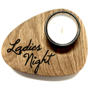 Holzpost® Teelicht Halterung "Ladys Night" - Holzspielzeug Profi