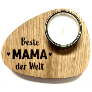 Holzpost® Teelicht Halterung "Beste Mama" - Holzspielzeug Profi