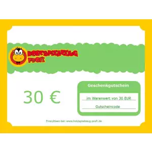 Holzspielzeug Profi Geschenkgutschein 30 EUR