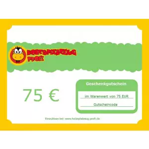 Holzspielzeug Profi Geschenkgutschein 75 EUR