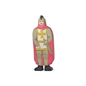 HOLZTIGER Ritter mit rotem Mantel