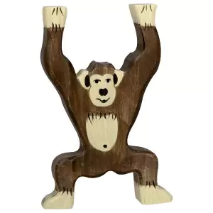 HOLZTIGER Stehender Schimpanse - Holzspielzeug Profi