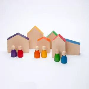 Grapat 6 Häuser & Nins® - Holzspielzeug Profi
