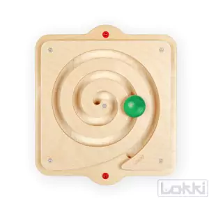 Lokki Wandspiel Labyrinth Spirale rechts grün - Holzspielzeug Profi