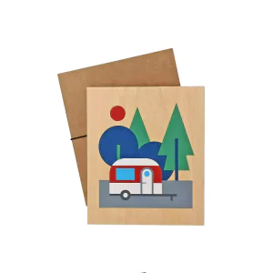 Lubulona Holzbild Illustration Caravan: dekoriert - Holzspielzeug Profi