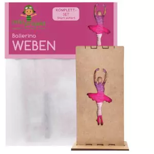 mikiprojekt Bastelset Weben Ballerina - Holzspielzeug Profi