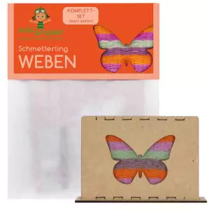 mikiprojekt Bastelset Weben Schmetterling - Holzspielzeug Profi